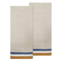 Normandy Natural - Mustard/Natural/Blue Kitchen Cloth (set of 2)