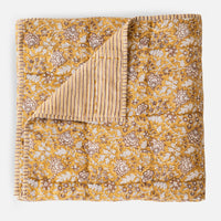 Hand Block Print Perline Linen Quilt