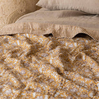 Hand Block Print Perline Linen Quilt