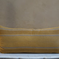 Yellow Stripe Linen Pillow