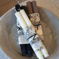 Ribbed Roman Taper Candles (Set of Two)