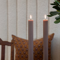 Ribbed Roman Taper Candles (Set of Two)