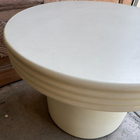 Ribbed Concrete End Table