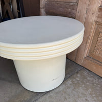 Ribbed Concrete End Table