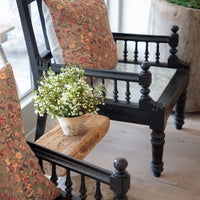 Handmade Teak & Marble Chair