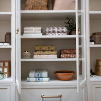 Kantha Quilt - Rust and Cream Floral