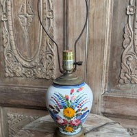 Vintage Hand Painted Vase Lamp