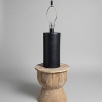 Distressed Black Table Lamp - Pair