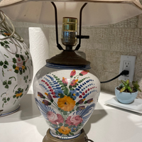Vintage Hand Painted Vase Lamp