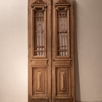 Carved Wood Door Panels – Pair
