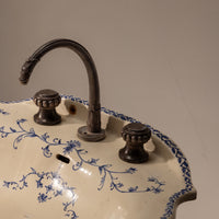 Floral Pedestal Sink