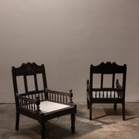 Carved Wood Armchair