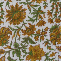 Kantha Quilt - Mustard and Vines