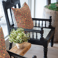 Handmade Teak & Marble Chair