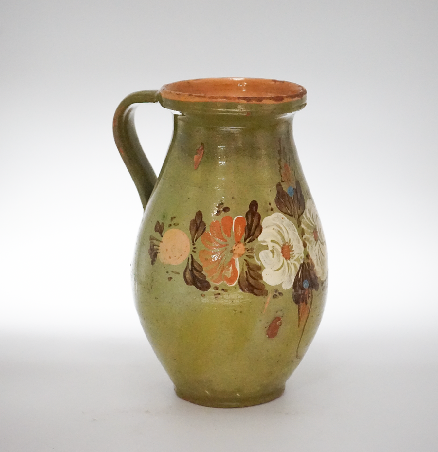 34. Hand Painted Antique Hungarian Pitcher