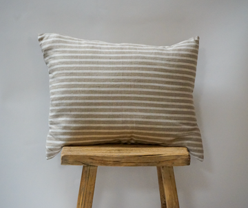 03. Handmade Linen Striped Pillow