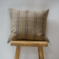 04. Handmade Vintage African Textile Pillow - Light Purple