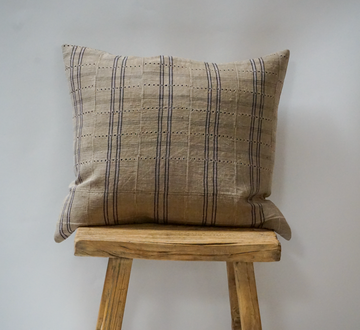 04. Handmade Vintage African Textile Pillow - Light Purple