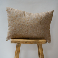 05. Handmade Vintage Floral Textile Lumbar Pillow