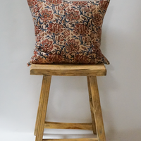 06. Handmade Vintage Floral Textile Pillow