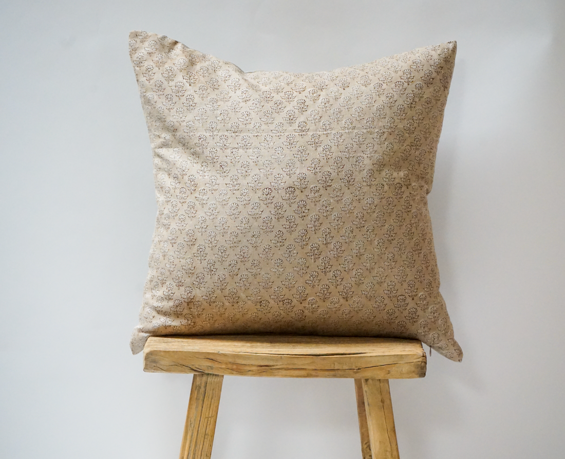 12. Handmade Vintage Block Print Pillow
