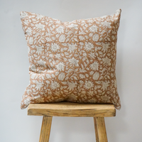 17. Handmade Floral Block Print Pillow