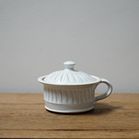 Hand Thrown Mini Crock - White