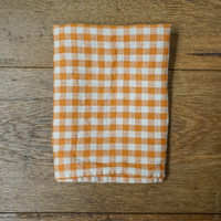 Checkered Linen Kitchen Cloth (Set of 2)