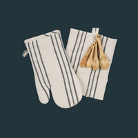 Baking Gift Set: Oven Mitt, Pot Holder & Mini Wooden Spoons