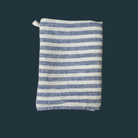 Linen Lined Blue Stripe Kitchen Cloth (set of 2)