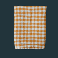 Checkered Linen Kitchen Cloth (Set of 2)