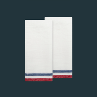 Normandy White - Red/White/Blue Stripes Kitchen Cloth