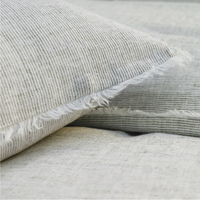 Logan Frayed Linen Striped Duvet Cover and Shams