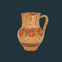 38. Hand Painted Antique Hungarian Pitcher