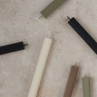 Ribbed Roman Taper Candles (Set of Two)