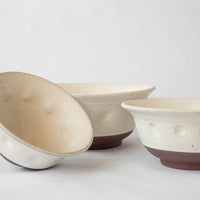 White Clay Salad Bowls (Set of 3)