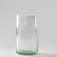 Etched Blown Glass Water Glasses (Set of 4)