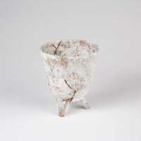 Whitewash Terracotta Tripod Bowl - Small
