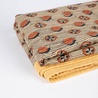 Block Print Blanket - Grey