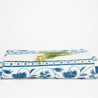 Block Print Bed Cover - Indigo