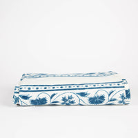 Block Print Bed Cover - Indigo
