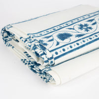 Block Print Bed Cover - Indigo
