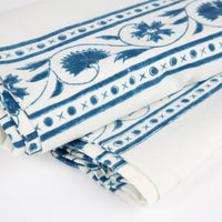 Block Print Bed Cover - Indigo
