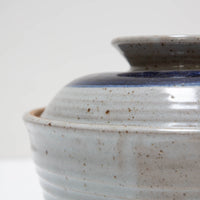 Vintage Blue Striped Otagiri Pot
