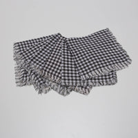Grey and White Checked Napkins (Set of 4)