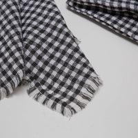Grey and White Checked Napkins (Set of 4)