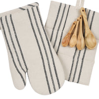 Baking Gift Set: Oven Mitt, Pot Holder & Mini Wooden Spoons