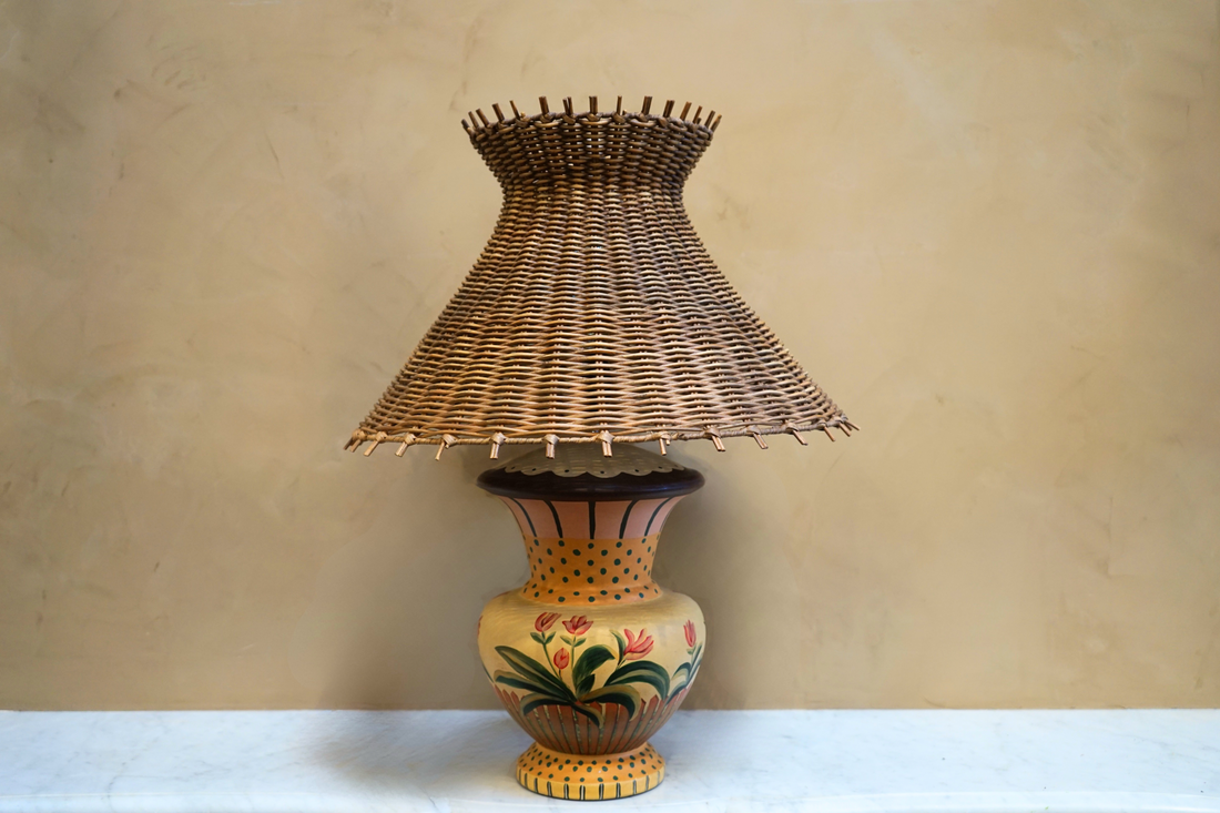Vintage Hand Painted Lamp