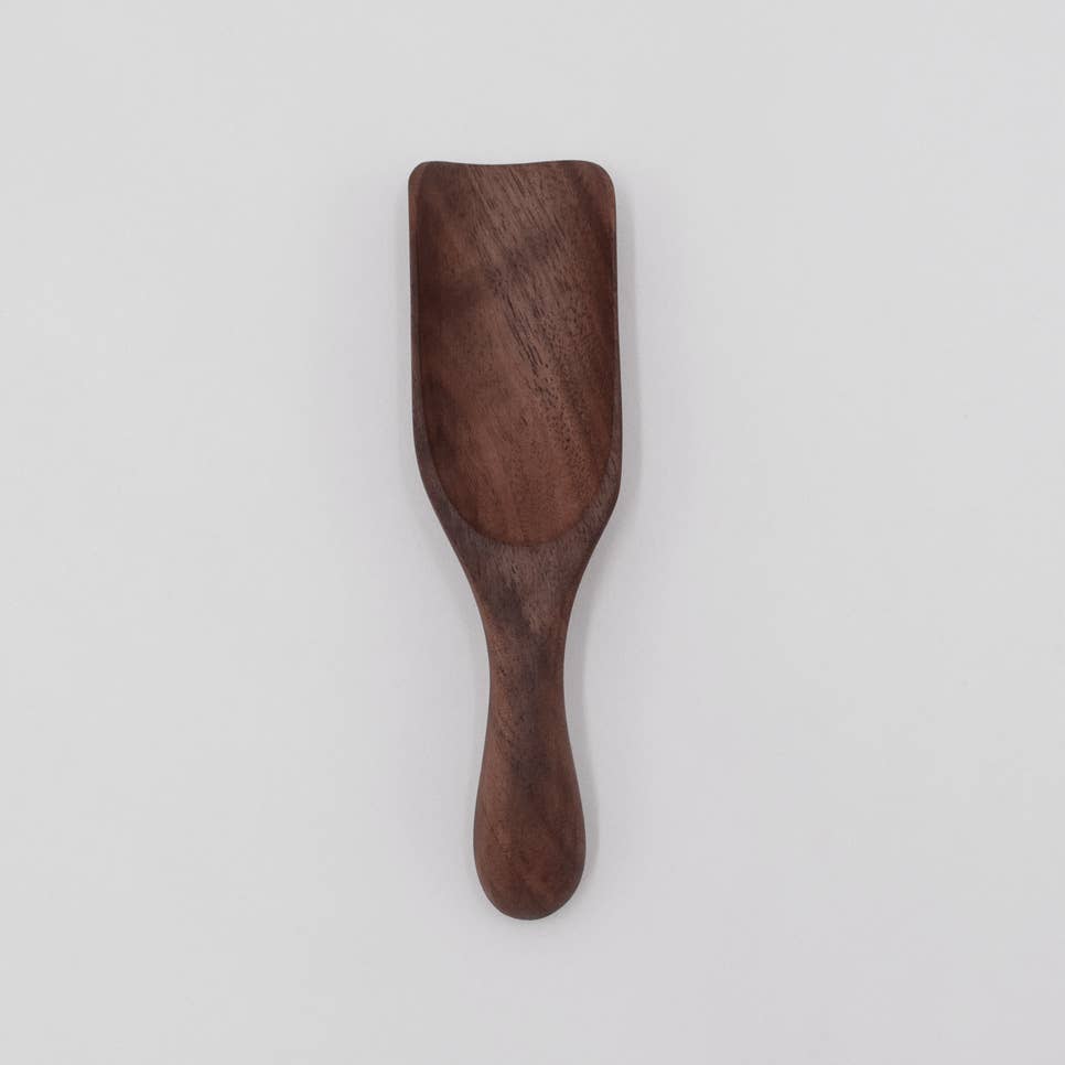 5" Small Walnut Wood Scoop