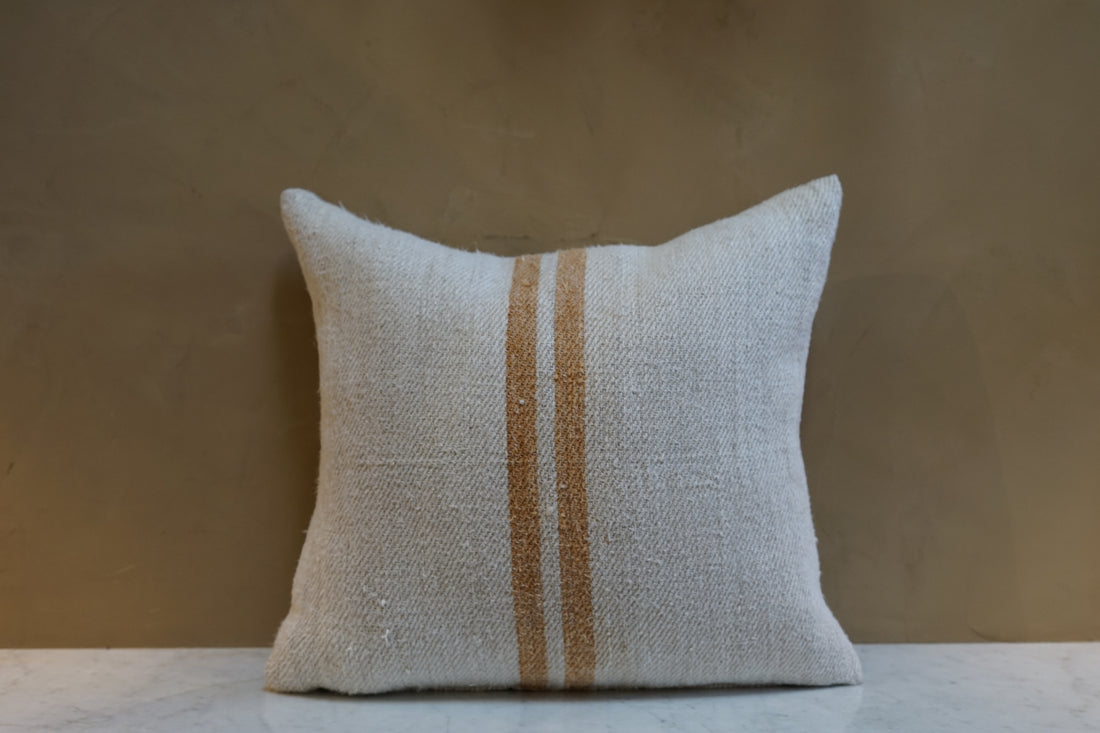 Textured Linen Stripe Pillow